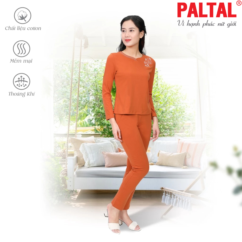 Đồ bộ mặc nhà nữ kiểu quần dài tay dài 183p 3208