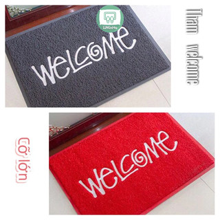 Thảm cửa Welcome chất liệu nhựa rối cỡ to 56x76cm mẫu mới tiện dụng