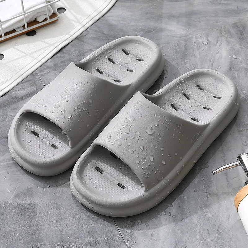 Dép nam nữ có lỗ thoáng khí mang trong nhà, nhà tắm, văn phòng bằng caosu dẻo siêu bền, êm chân, chống trơn