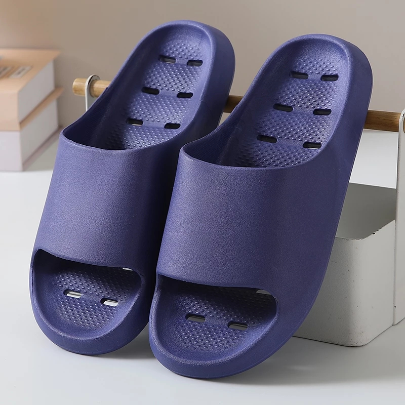 Dép nam nữ có lỗ thoáng khí mang trong nhà, nhà tắm, văn phòng bằng caosu dẻo siêu bền, êm chân, chống trơn