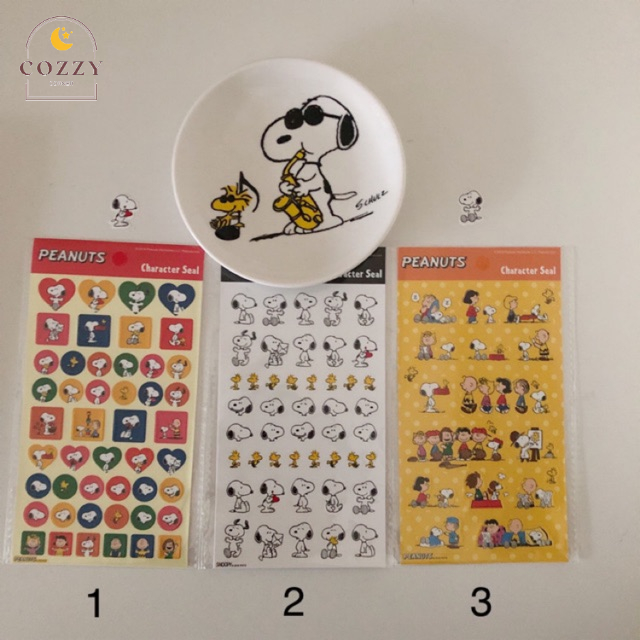 Sticker hoạt hình Peanuts trang trí điện thoại, laptop..