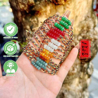 Vòng tay ngũ điếu ngọc tết dây chỉ ngũ sắc ☯ hợp ngũ mệnh ☯ hộ thân, bình an, tài lộc, may mắn, vạn sự hanh thông