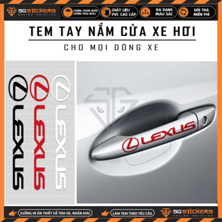 [4 Chiếc] Decal Dán Tay Nắm Cửa Xe Hơi Lexus | TNOT-14 | Tem Dán Xe Ô Tô Oto Chống Nước Bền Màu Bám Dính Tốt