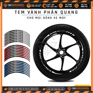 Tem Dán Vành Phản Quang TV02 EDO RACING | Dán Xe Máy, Xe Điện, Xe Thể Thao...Chống Thấm Nước