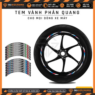 Tem dán vành phản quang performance 3 màu độc đáo | tv05 | tem dán mâm xe mẫu italy & performance chống nước, bền màu