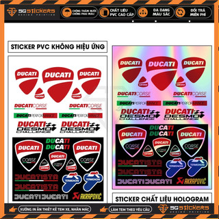 Tem sticker ducati 1 đổi màu akrapovic dán xe máy mũ bảo hiểm điện thoại laptop ... | decal hình dán xe đẹp