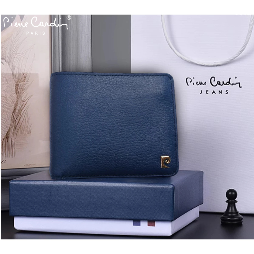 Ví Nam Da Dê Arlan Cao Cấp Có Ngăn Khóa Hàng Hiệu Pierre Cardin, Bóp Nam Cao Cấp PDV13 Hộp Gỗ Làm Quà Tặng