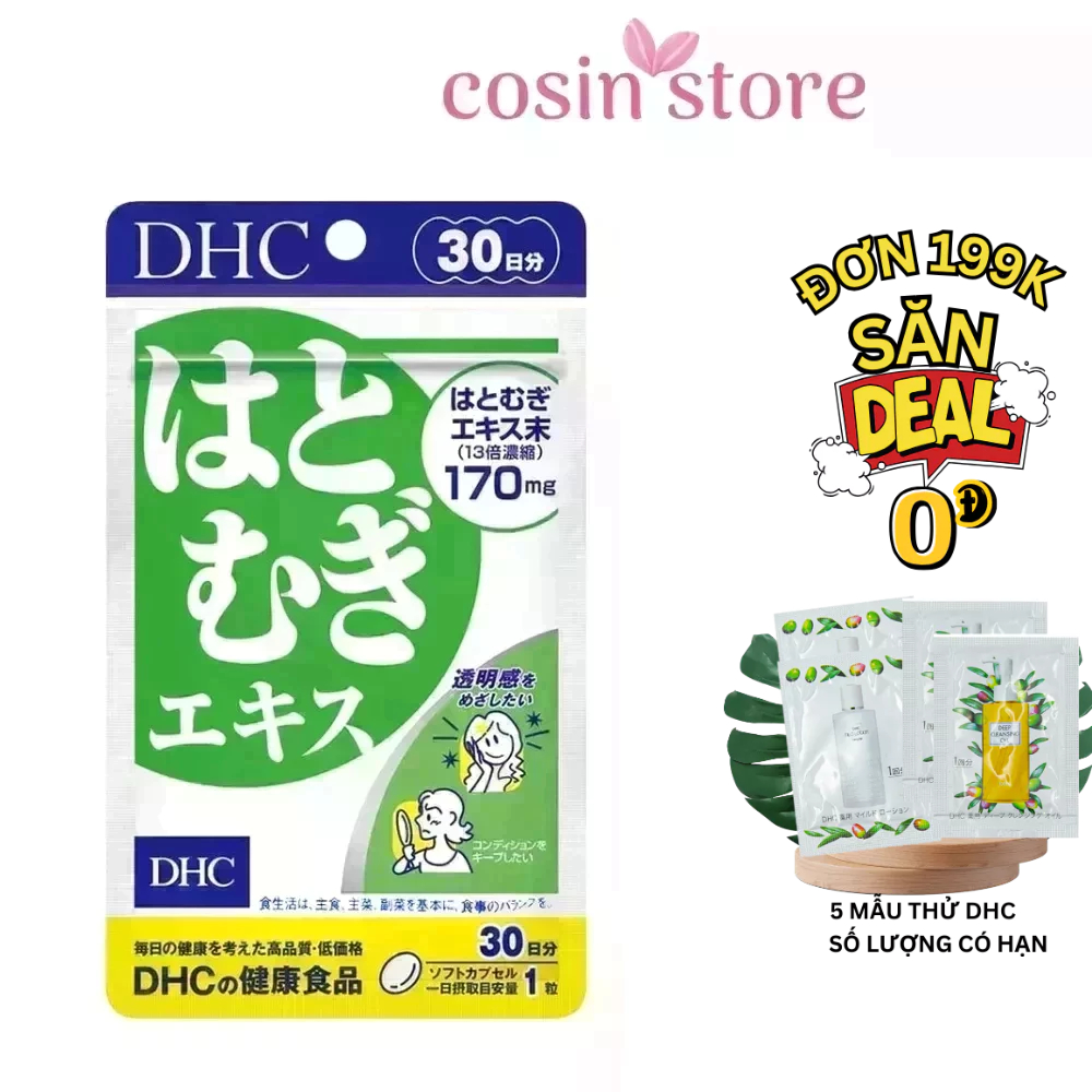Viên uống Trắng da DHC Nhật Bản Adlay Extract 30 Viên 30 Ngày