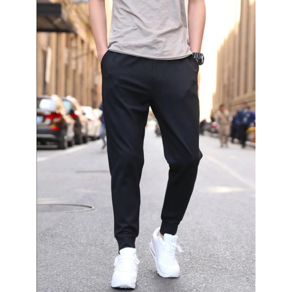 Quần thể thao nam nữ dáng jogger ống bo gấu