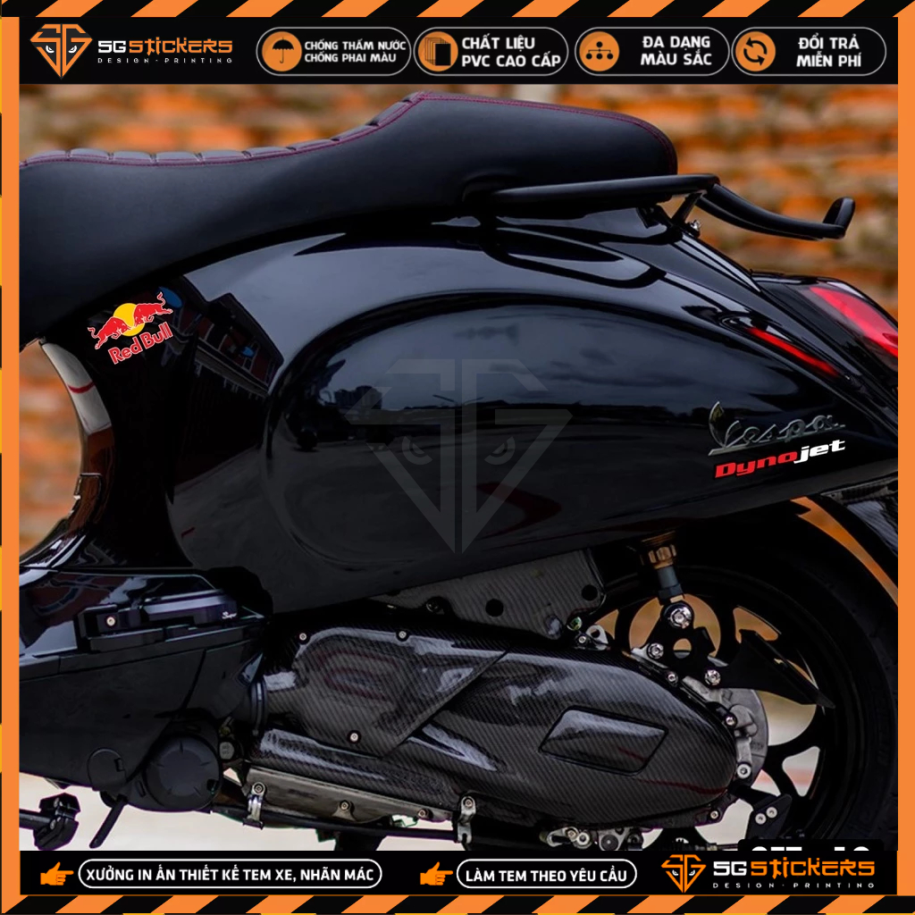 Sticker Chủ Đề Logo Redbull, Showa, Lightech | LG10 | Tem Dán Trang Trí Xe Máy, Xe Điện, Mũ Bảo Hiểm, Laptop, Điện Thoại