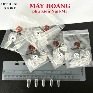 Móng úp lẻ size nhám nhọn bầu trong túi 50 móng