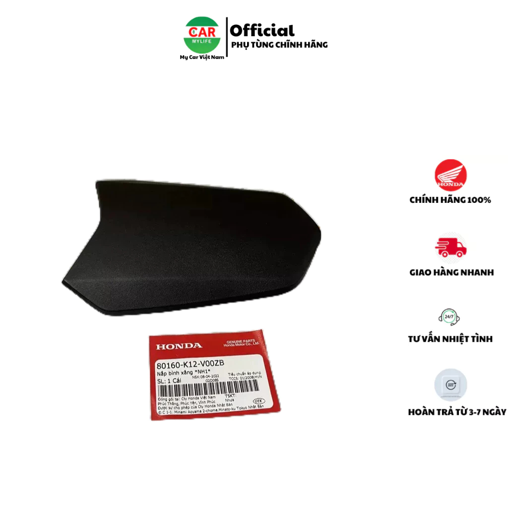 Nắp bình xăng HODNA LEAD 125 năm 2018-2021 màu Đen. *NH1* 80160K12V00ZB