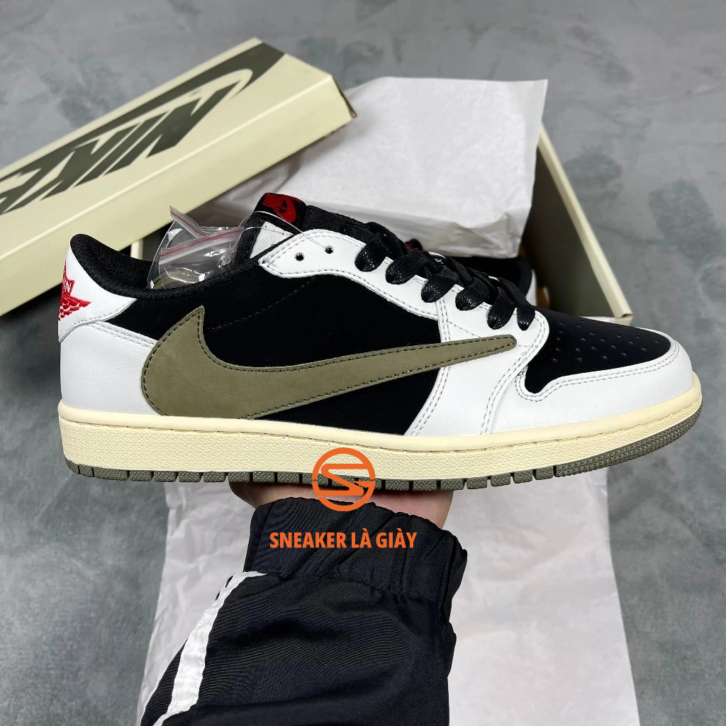 Giày Air Jordan 1 Low x Travis Scott Retro Low OG SP Olive DZ4137-106 - High Quality Fullbox