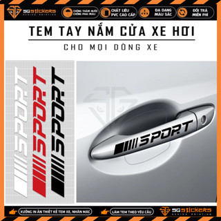 [4 Chiếc] Tem Dán Tay Nắm Cửa Xe Hơi Thiết Kế Sport | TNOT-04 | Decal Dán Xe Ô Tô Oto Chống Nước Bền Màu Dễ Dán