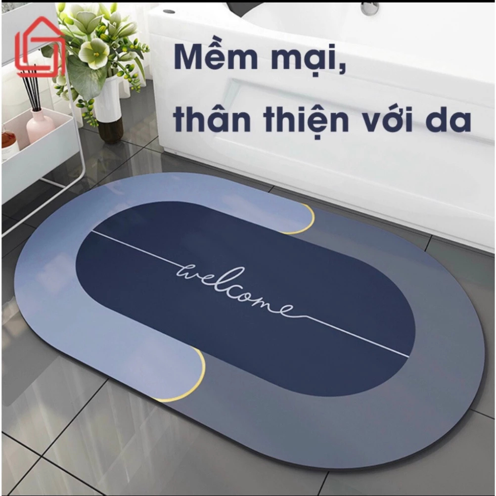 Ưu Đãi Đặc Biệt Thảm Hút Nước Siêu Thấm - Thảm Lau Chân Siêu Mềm Siêu Dày, Siêu Thấm Nước Chất Liệu Chống Trượt