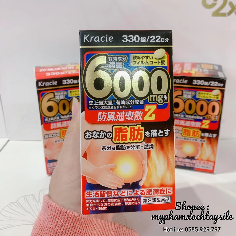 Viên Uống Giảm Cân, Giảm Mỡ Bụng Kracie 6000Z Nhật Bản 330 Viên