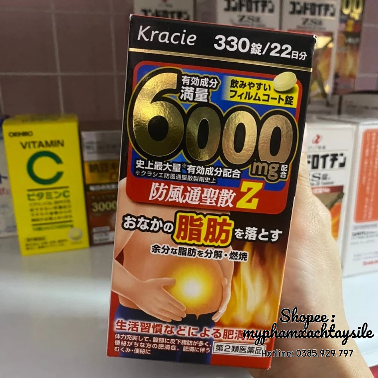 Viên Uống Giảm Cân, Giảm Mỡ Bụng Kracie 6000Z Nhật Bản 330 Viên