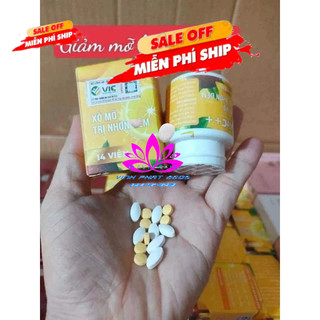 Detox Xổ Mỡ VitC Hộp 14 viên chính hãng trắng vàng