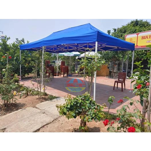 Nhà Bạt Di Động 3M x 4,5M Che Nắng, Che Mưa Ngoài Trời, Khung Thép Sơn Tĩnh Điện Chống Rỉ