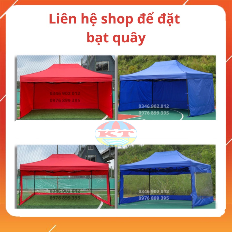 Nhà Bạt Di Động 3M x 4,5M Che Nắng, Che Mưa Ngoài Trời, Khung Thép Sơn Tĩnh Điện Chống Rỉ