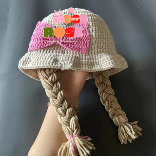 mũ len bím tóc dài đáng yêu cho bé (có ảnh shop chụp)