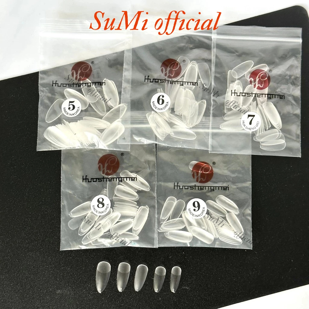 Móng úp lẻ size nhám nhọn bầu túi 50 móng