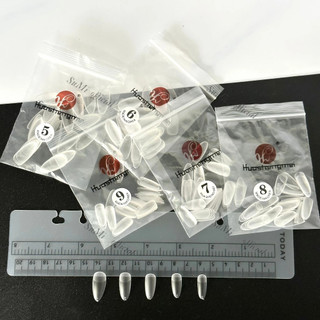 Móng úp lẻ size nhám nhọn bầu túi 50 móng