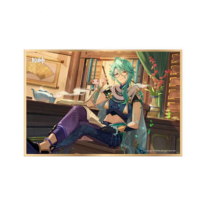 Tranh Bìa Cứng Shikishi Trưng Bày Nhân Vật Genshin Impact