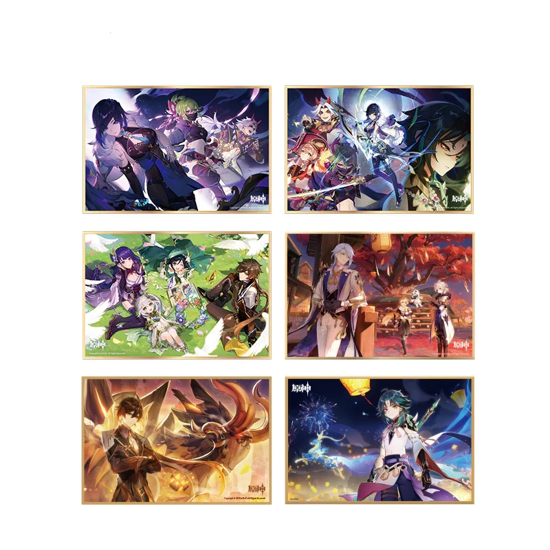 Tranh Bìa Cứng Shikishi Trưng Bày Nhân Vật Genshin Impact