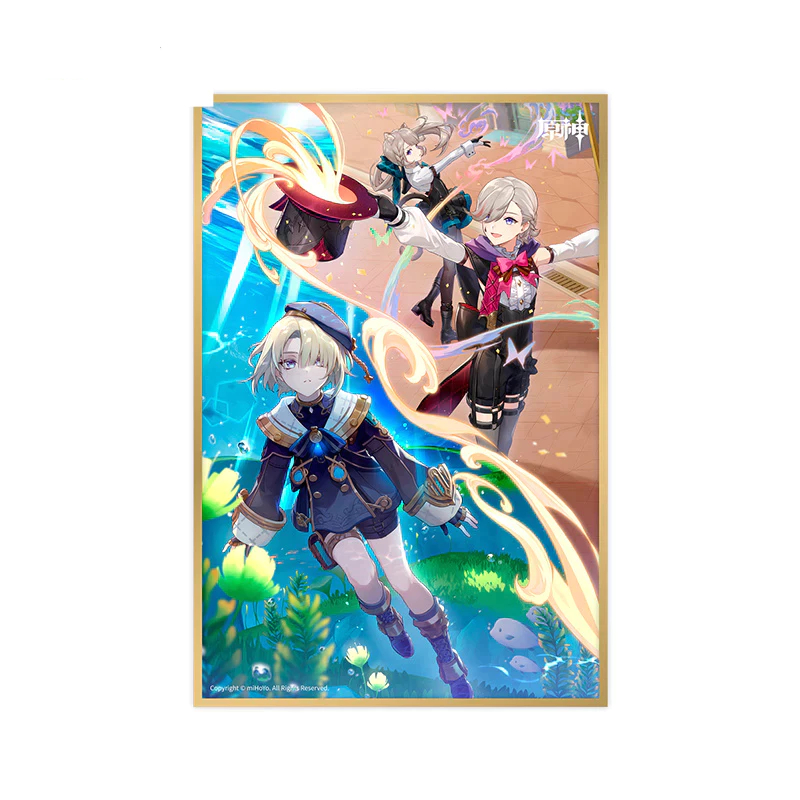 Tranh Bìa Cứng Shikishi Trưng Bày Nhân Vật Genshin Impact