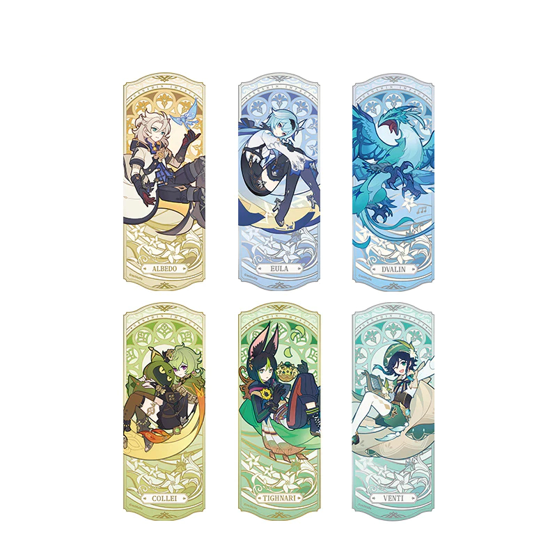 [Chính Hãng] Thẻ Hình Bookmark Kẹp Sách Nhân Vật Genshin Impact Hơi Thở Hoa Gió