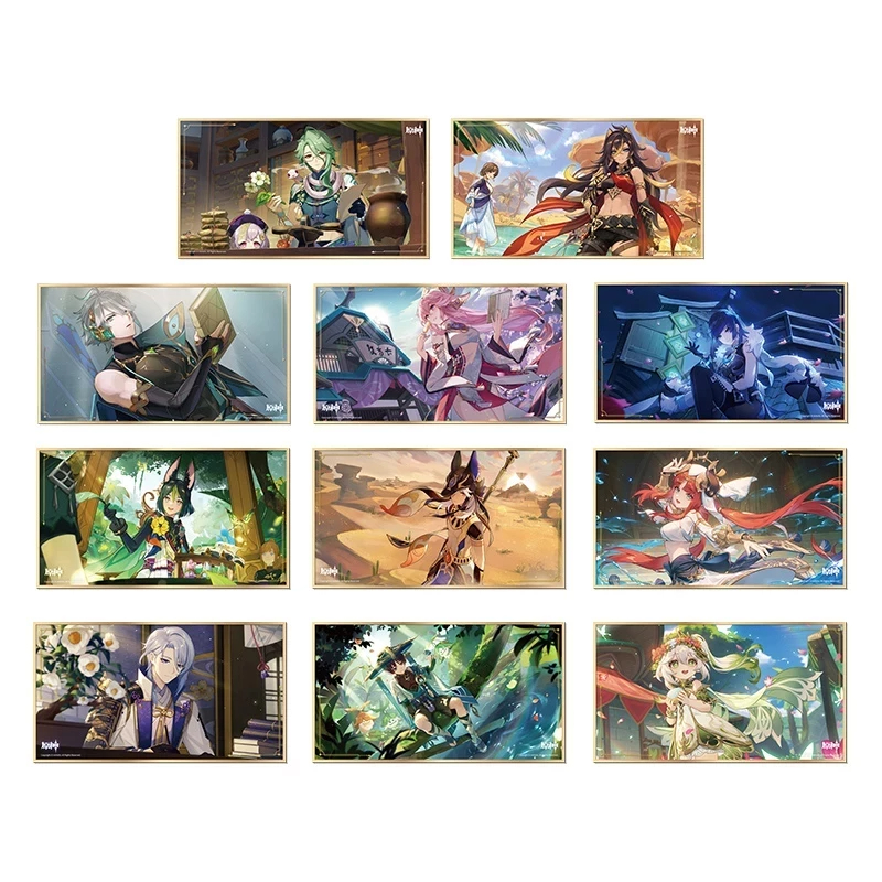 Tranh Bìa Cứng Shikishi Trưng Bày Nhân Vật Genshin Impact Mẫu Dài