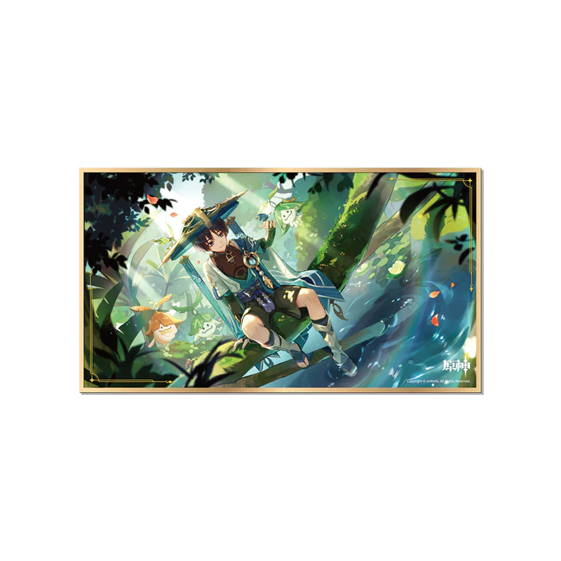 Tranh Bìa Cứng Shikishi Trưng Bày Nhân Vật Genshin Impact Mẫu Dài