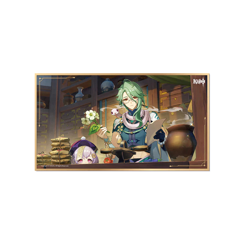 Tranh Bìa Cứng Shikishi Trưng Bày Nhân Vật Genshin Impact Mẫu Dài