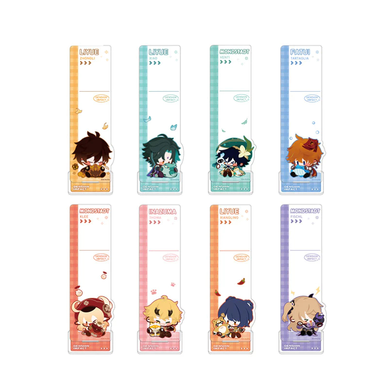 Standee Dạng Thước Kẻ Trưng Bày Nhân Vật Genshin Impact