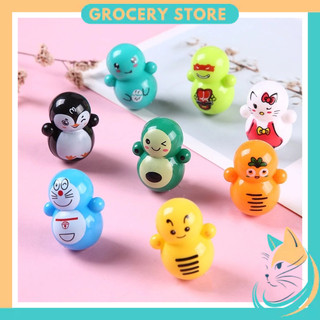 Lật dật cho bé siêu dễ thương, lật đật mini doraemon cute phô mai que chọn hình ngẫu nhiên