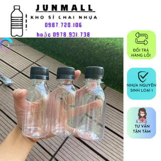 Chai nhựa 100ml kèm nắp chai nhựa nguyên sinh