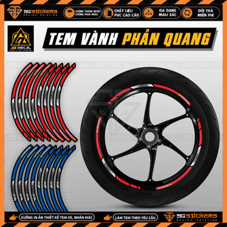 Tem vành yamaha phản quang movistar yamaha | tv27 | decal chống thấm nước, chống bay màu