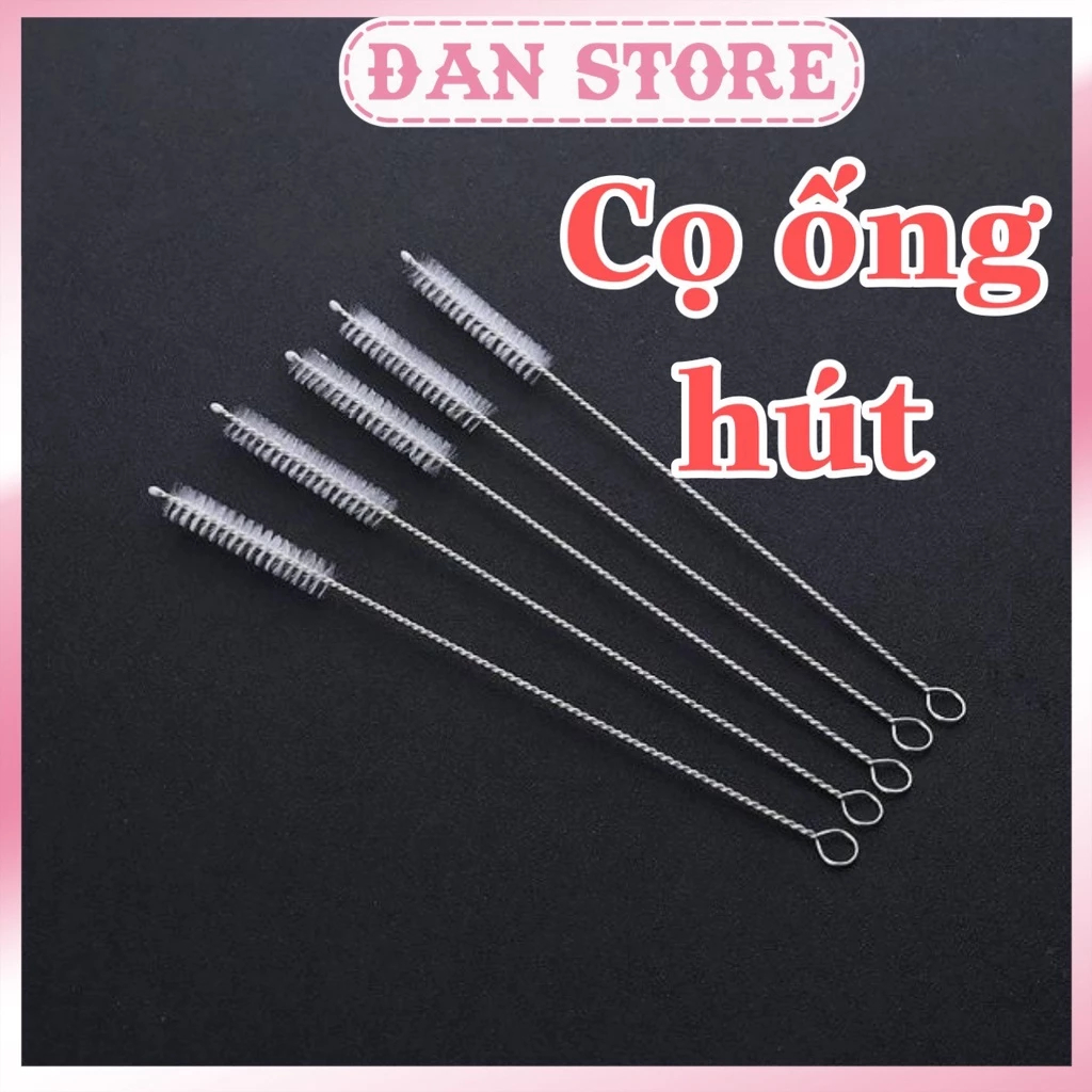 Cọ rửa ống hút bình sữa, cây cọ vệ sinh ống hút cho bé bằng thép không gỉ