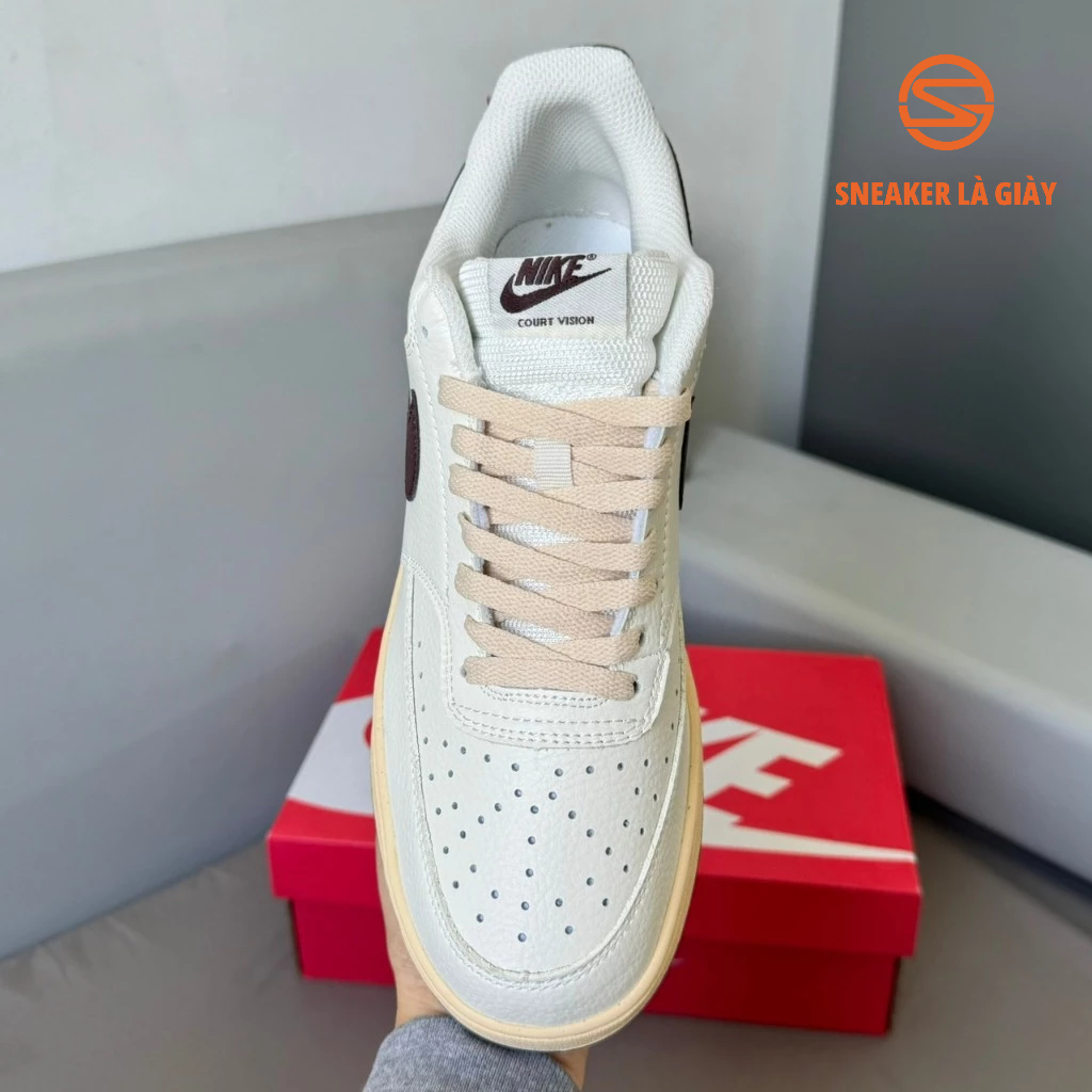 Giày Sneaker AF1 Court Vision Low Next Nature Sail Dark FB8942 133 - FULLBOX BẢN ĐẸP