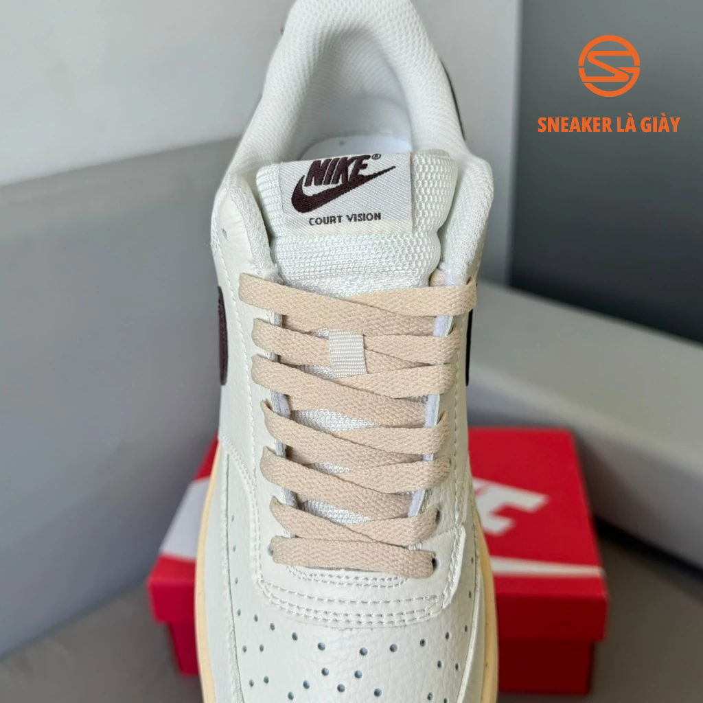 Giày Sneaker AF1 Court Vision Low Next Nature Sail Dark FB8942 133 - FULLBOX BẢN ĐẸP