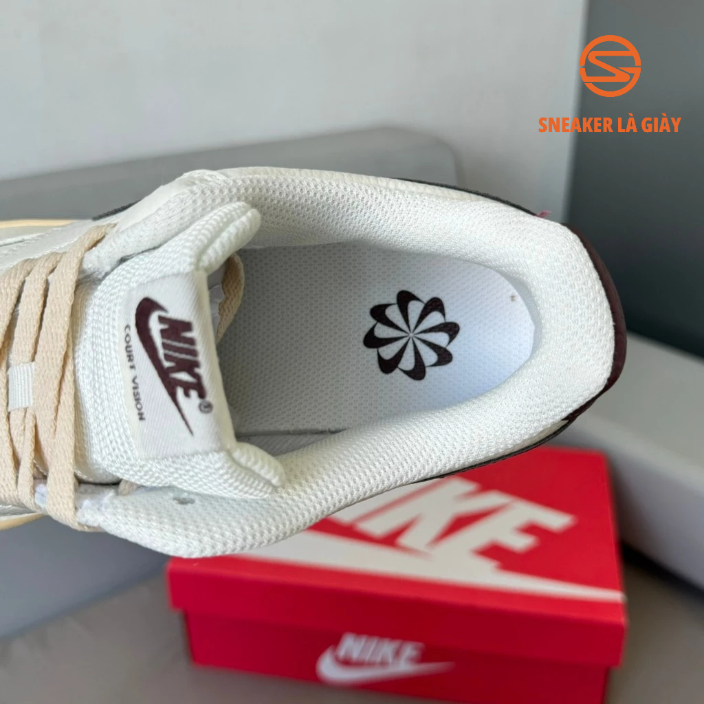 Giày Sneaker AF1 Court Vision Low Next Nature Sail Dark FB8942 133 - FULLBOX BẢN ĐẸP