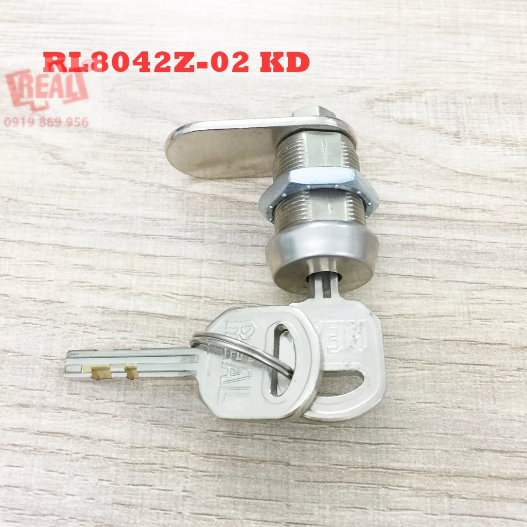 #khoatu Khóa tủ locker Real RL8042Z-02 chìa vuông hệ chìa lẻ, có thể đạt hơn 200,000 mã chìa cho tủ <16mm