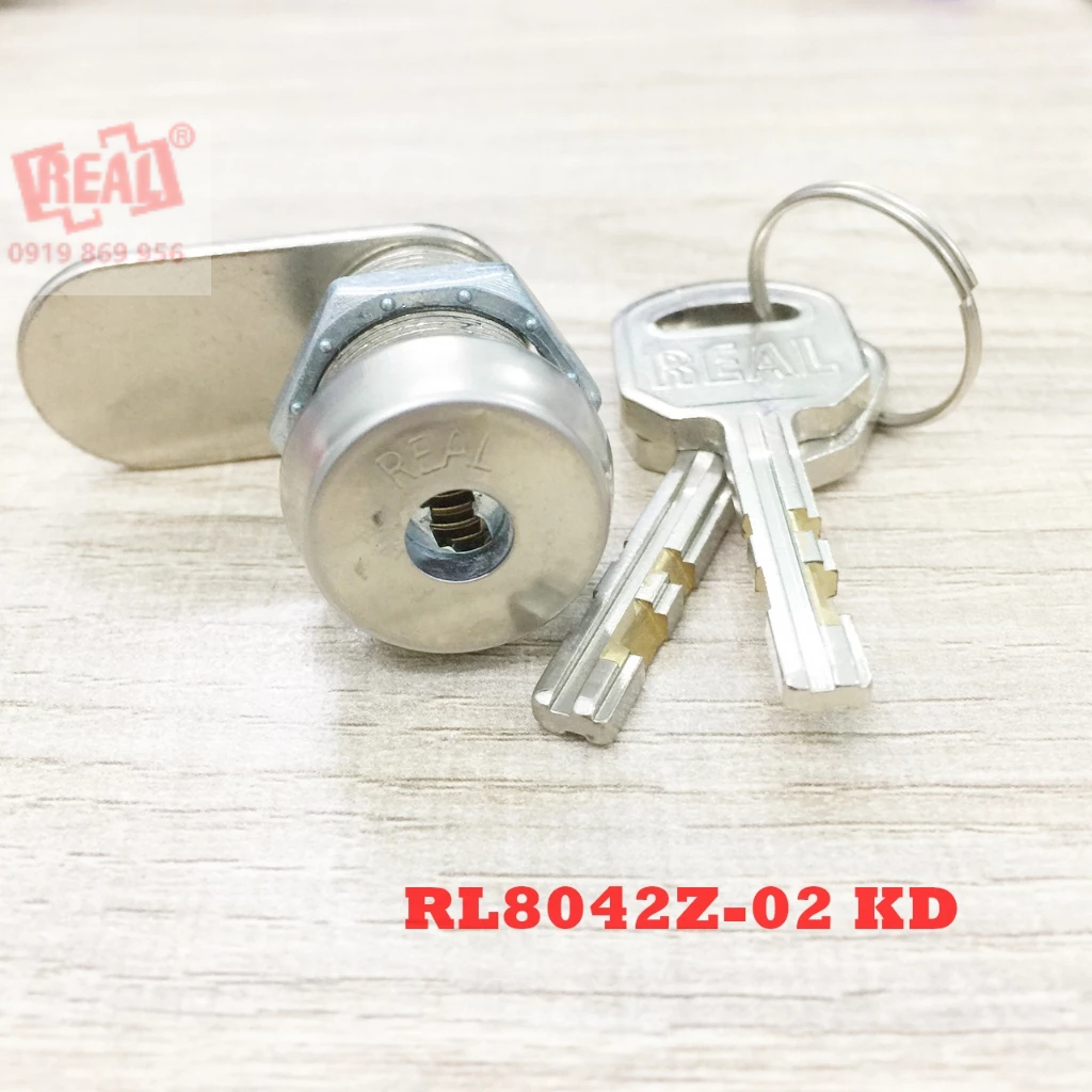 #khoatu Khóa tủ locker Real RL8042Z-02 chìa vuông hệ chìa lẻ, có thể đạt hơn 200,000 mã chìa cho tủ <16mm