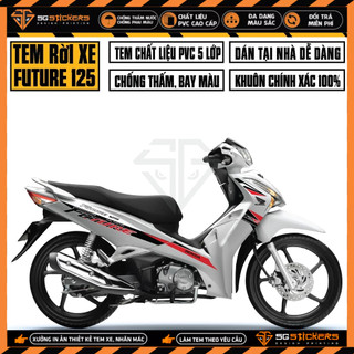 Tem xe future 125 2012 - 2022 đẹp dễ dán | fu-01 | tem rời dán xe future fi decal cao cấp màu trắng đỏ cam đen đỏ đen