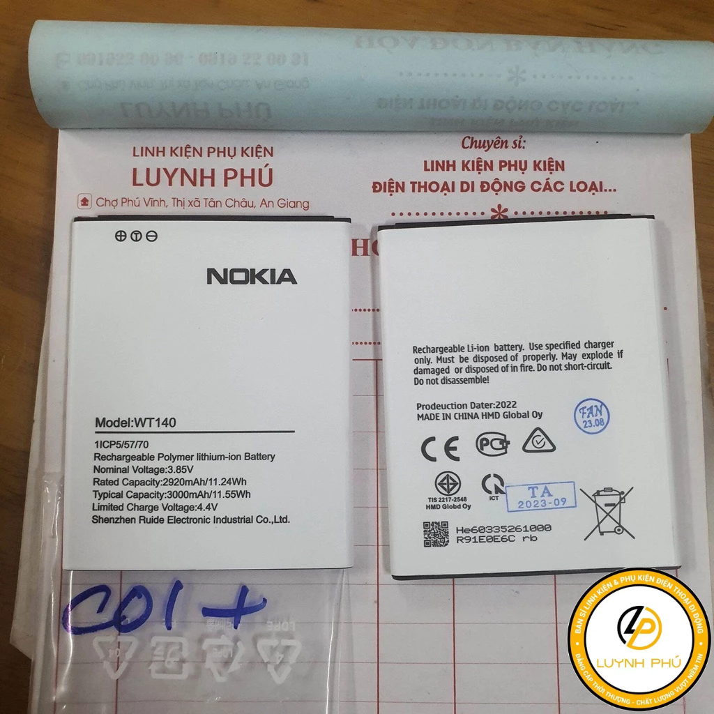 Pin Nokia C01 plus WT140 pin mới