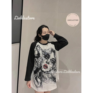 Áo nỉ in dài tay thu đông ulzzang form rộng cao cấp ( ảnh thật)