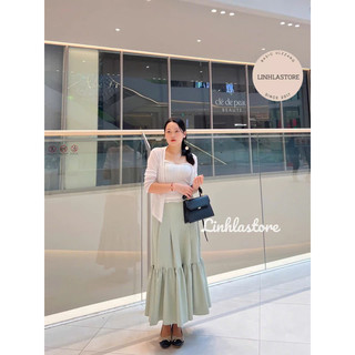 Chân váy đuôi cá xoè xanh mint nàng thơ ulzzang hàn quốc ( ảnh thật )
