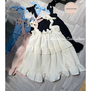Áo dây babydoll thắt nơ ulzzang