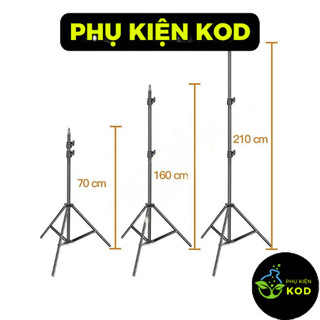 Chân đèn studio cao 2,1m, chân đèn flash chụp ảnh, quay phim, giá đỡ điện thoại livestream